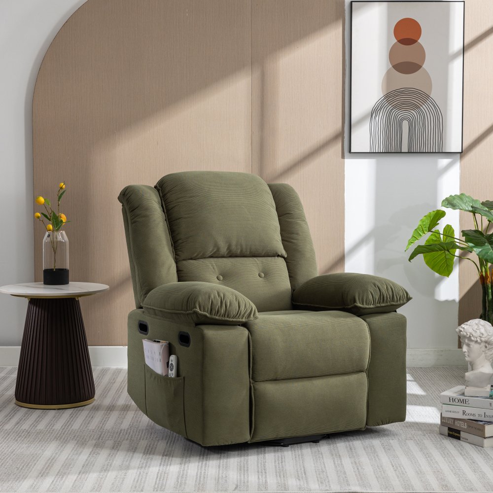 Recliner adjustable massage